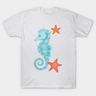 Sea Horse and Sea Stars T-Shirt